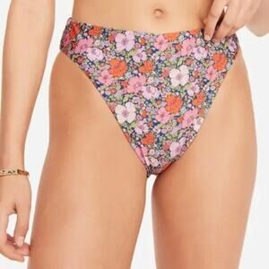 NWT J.Crew high-rise cheeky bikini bottom in Liberty Fabric floral Plus 3X BF103